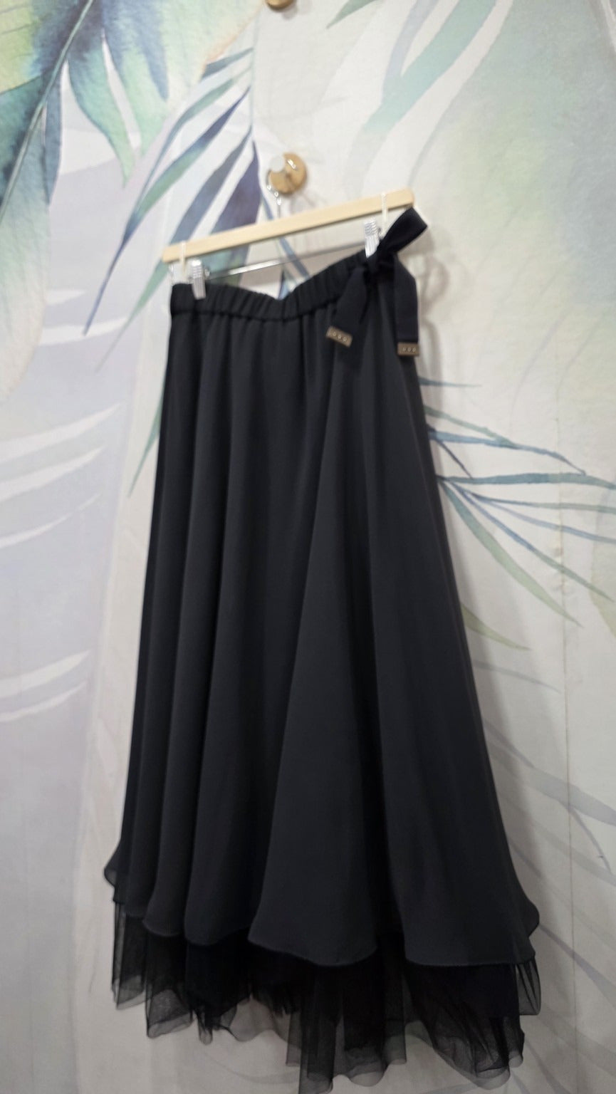 Gonna Peserico nera con tulle sul fondo, vista alternativa