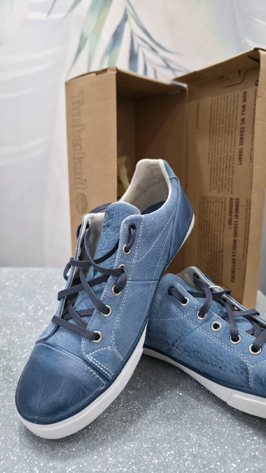 Scarpe Timberland blu uomo vista laterale