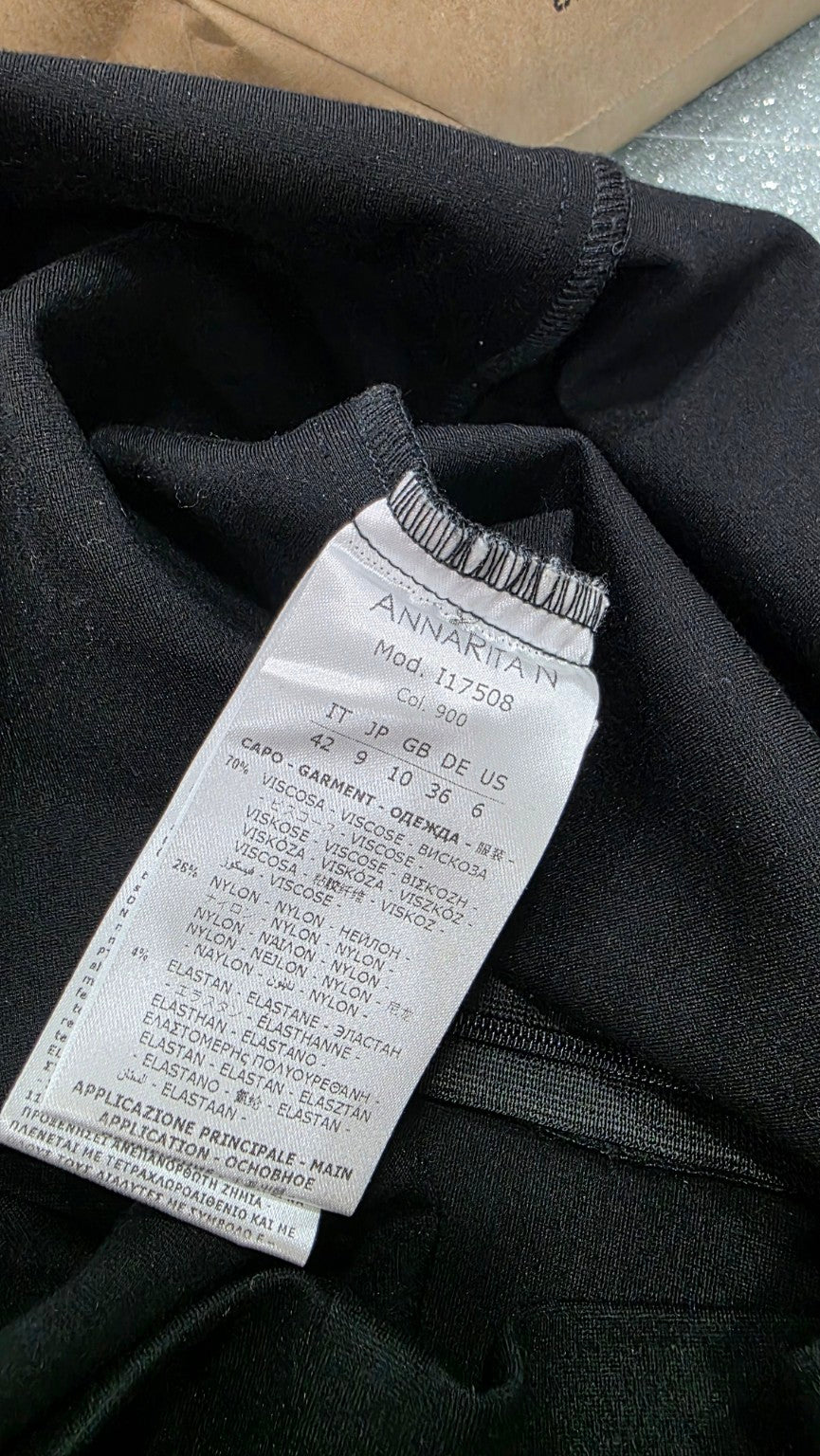 Etichetta tessuto viscosa nylon elastan dell'abito Annarita N