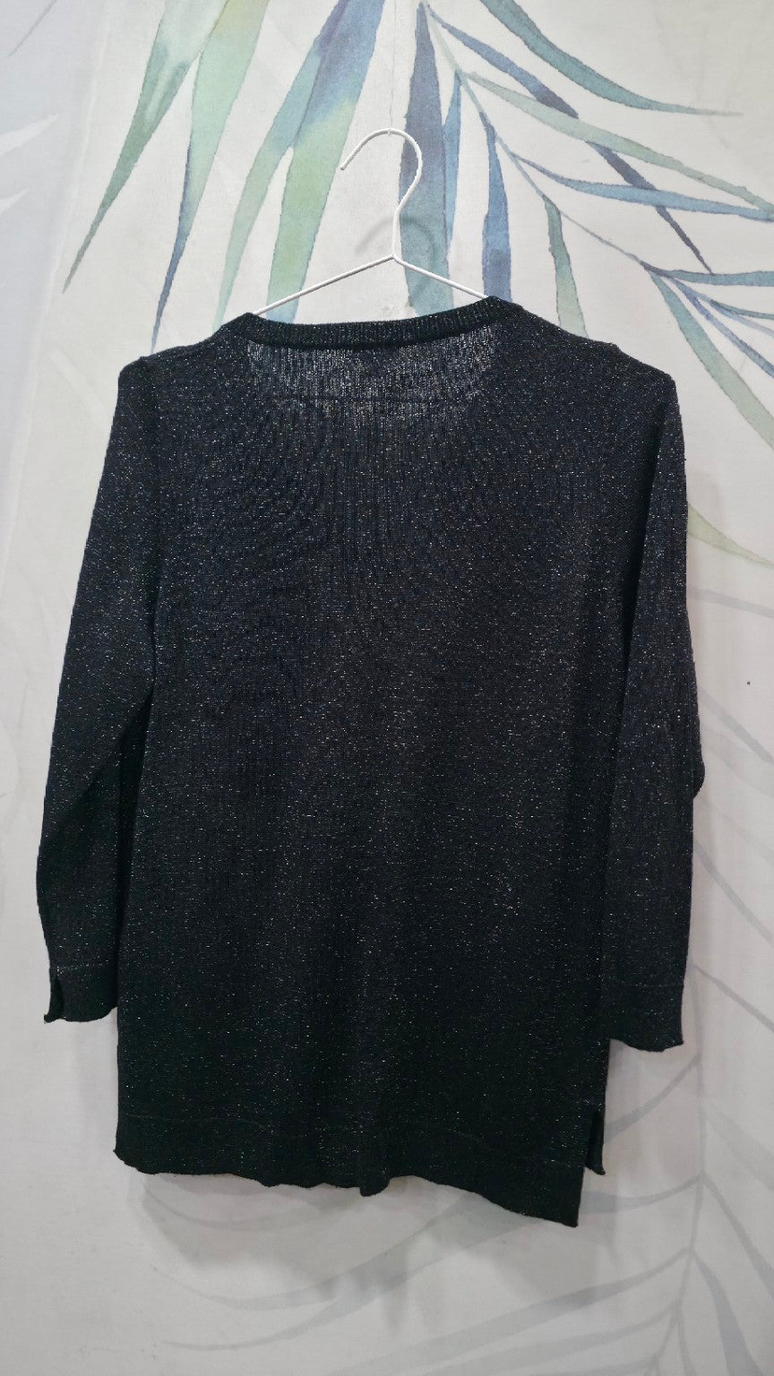 Cardigan OVS nero con lurex, retro
