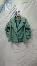 Cappotto Giorgia & Johns verde turchese: vista frontale