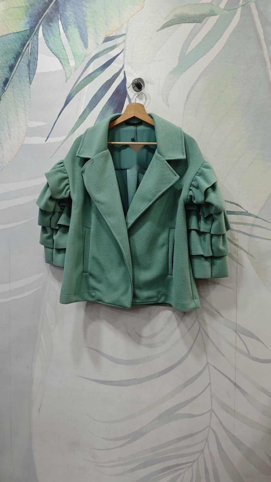 Cappotto Giorgia & Johns verde turchese: vista frontale