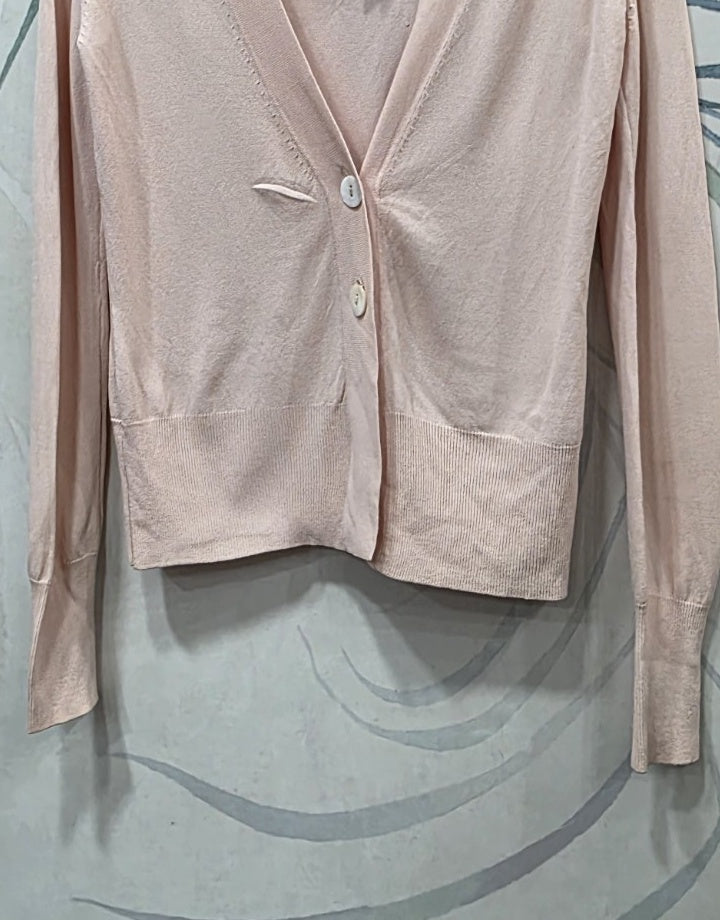 Cardigan Niama Woman rosa cipria taglia S – dettaglio del fronte