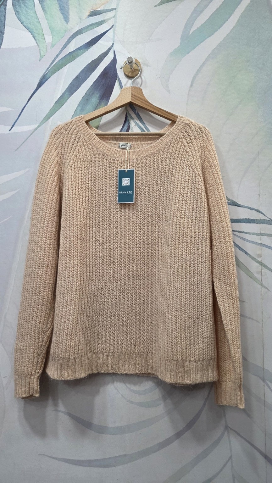 Maglione Pinkie rosa cipria, vista frontale completa