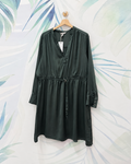 Abito H&M in raso verde scuro taglia XL – vista intera