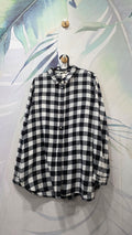 Camicia H&M a quadri bianco e nero taglia 44, foto intera