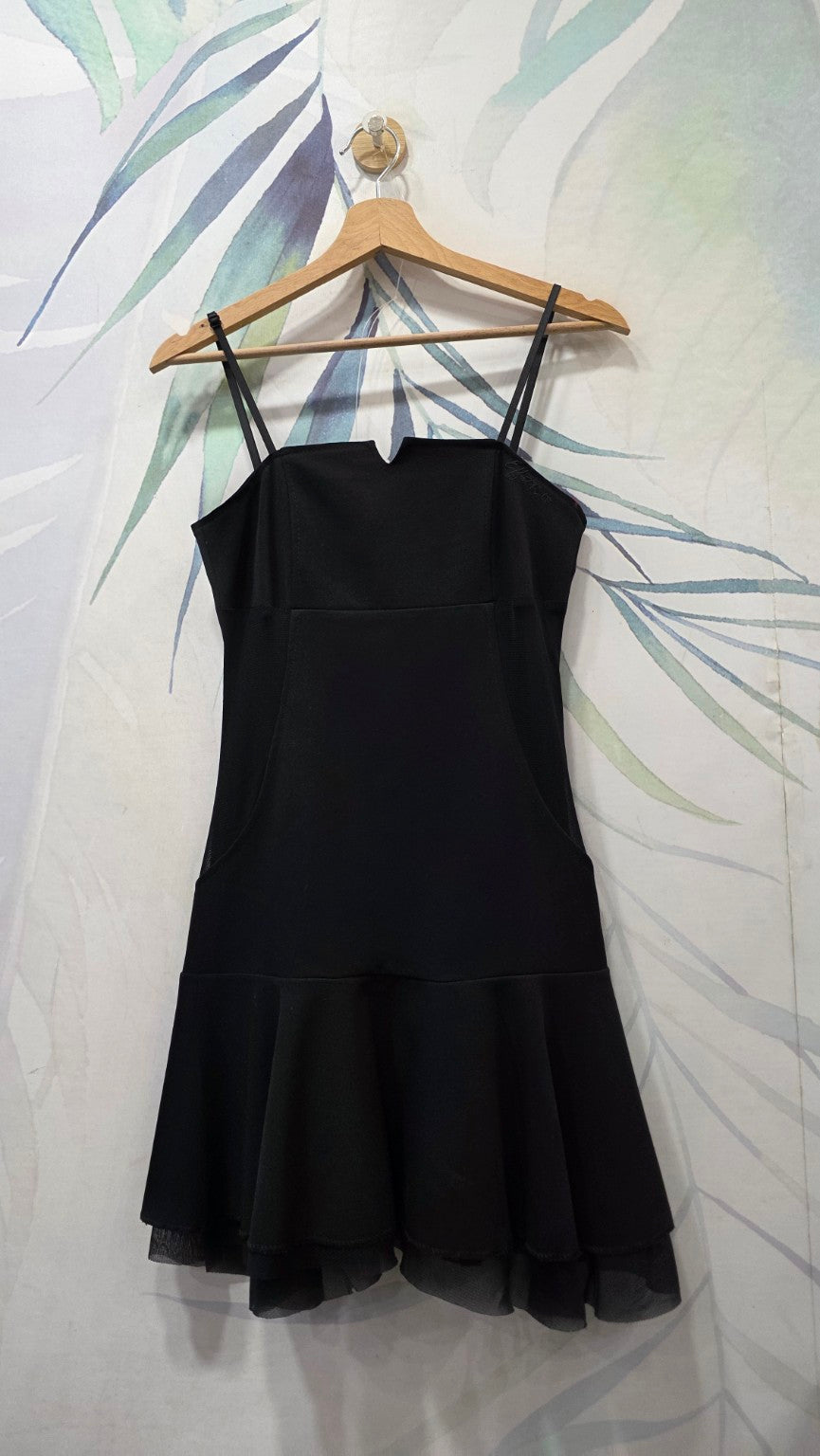 Abito corto nero Effetti Moda taglia S - fronte