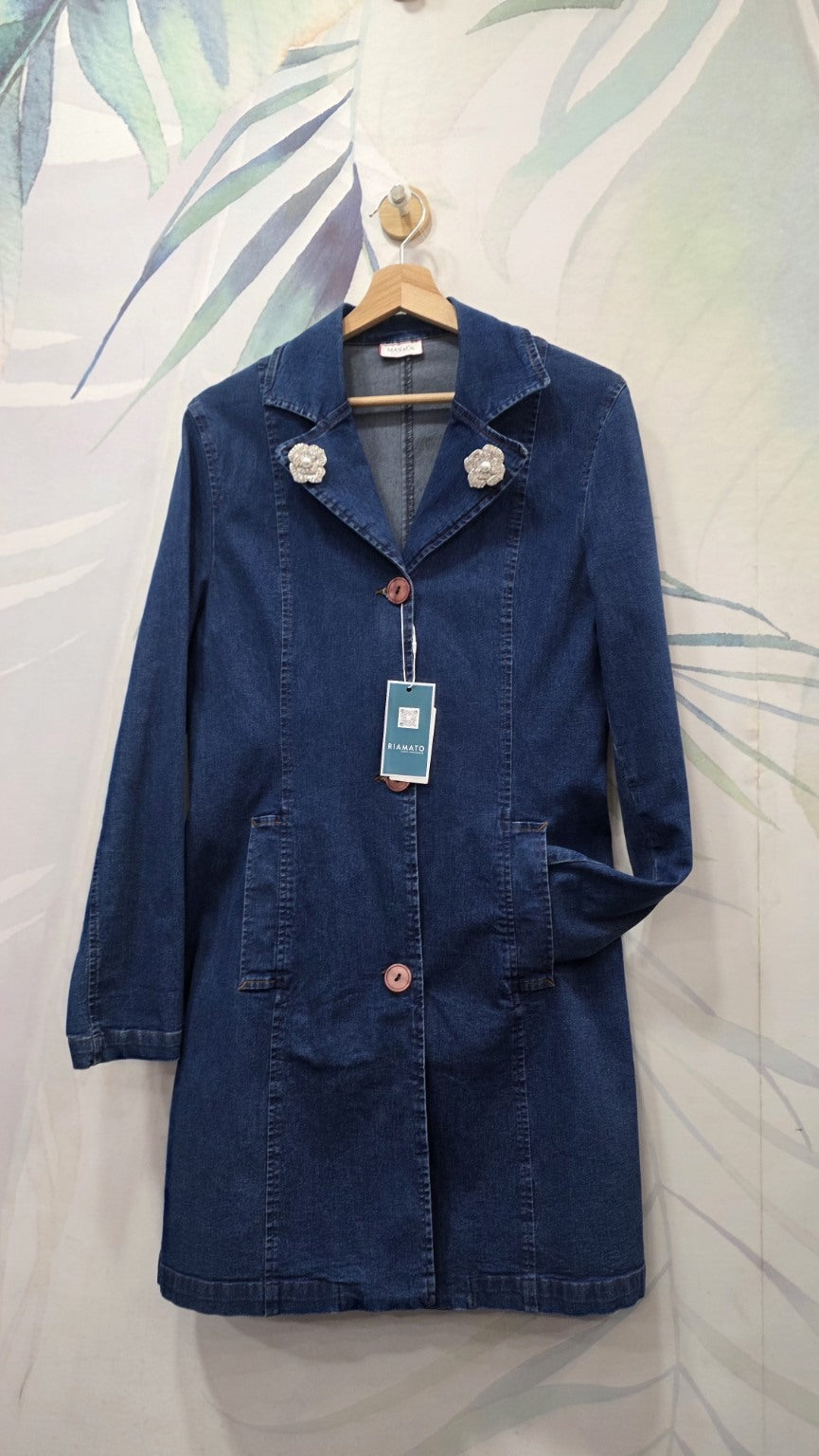 MAX&Co. soprabito in denim blu scuro, vista integrale