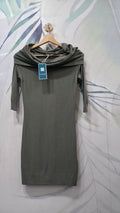 Abito Pike verde in maglia taglia XS, vista intera frontale