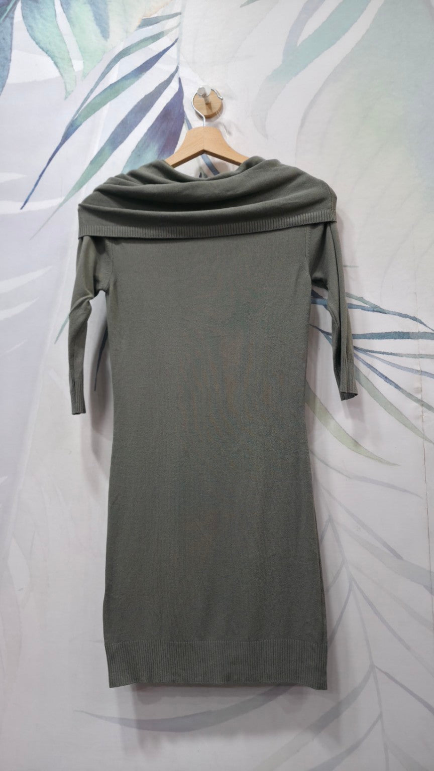 Abito Pike verde in maglia taglia XS, vista intera posteriore