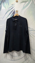 Polo Calvin Klein Jeans uomo blu scuro a manica lunga, taglia XL