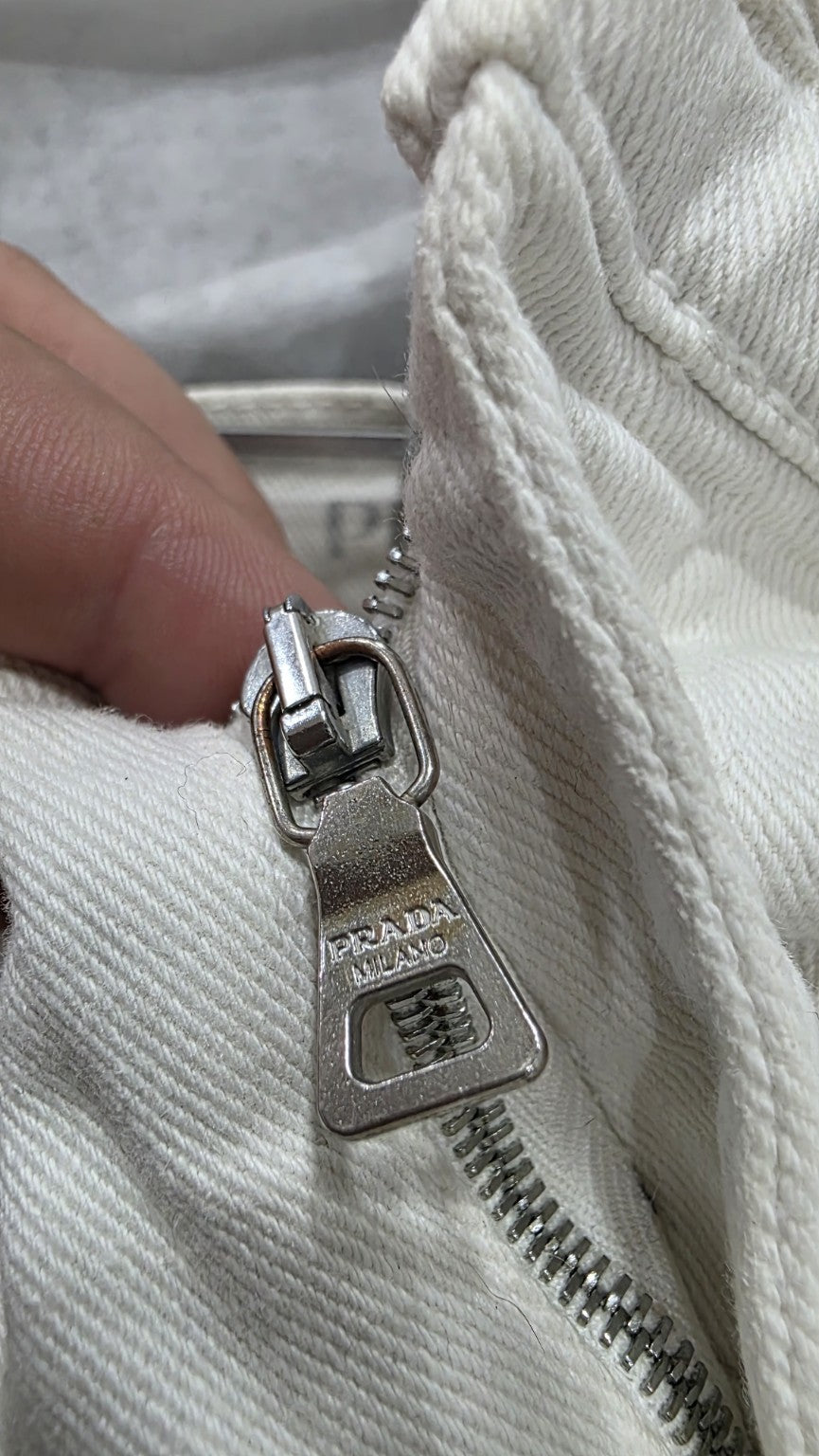 Pantaloni Prada tiralampo marchiato