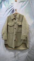 Cappotto camicia Zara pelliccia ecologica, vista frontale