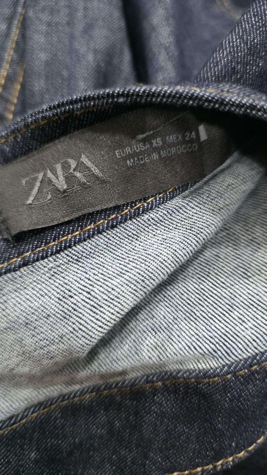 Etichetta originale Zara: taglia EUR/USA XS, MEX 24, Made in Morocco