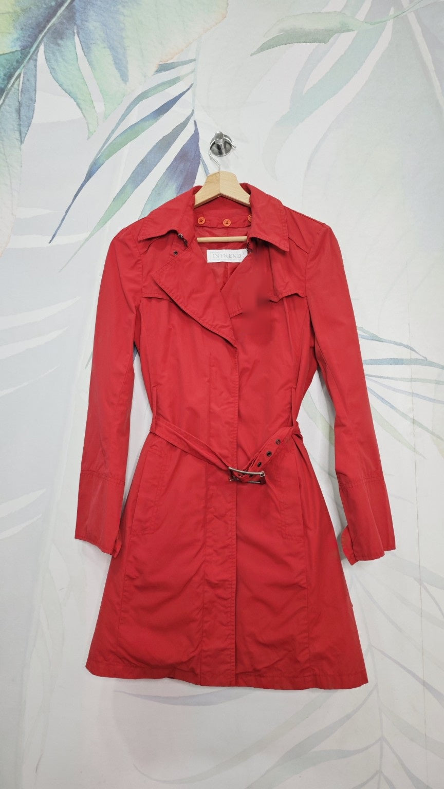 Trench donna Intrend rosso taglia 38, vista anteriore