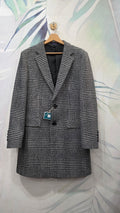 Cappotto Sartoria Ranieri Principe di Galles grigio vista frontale