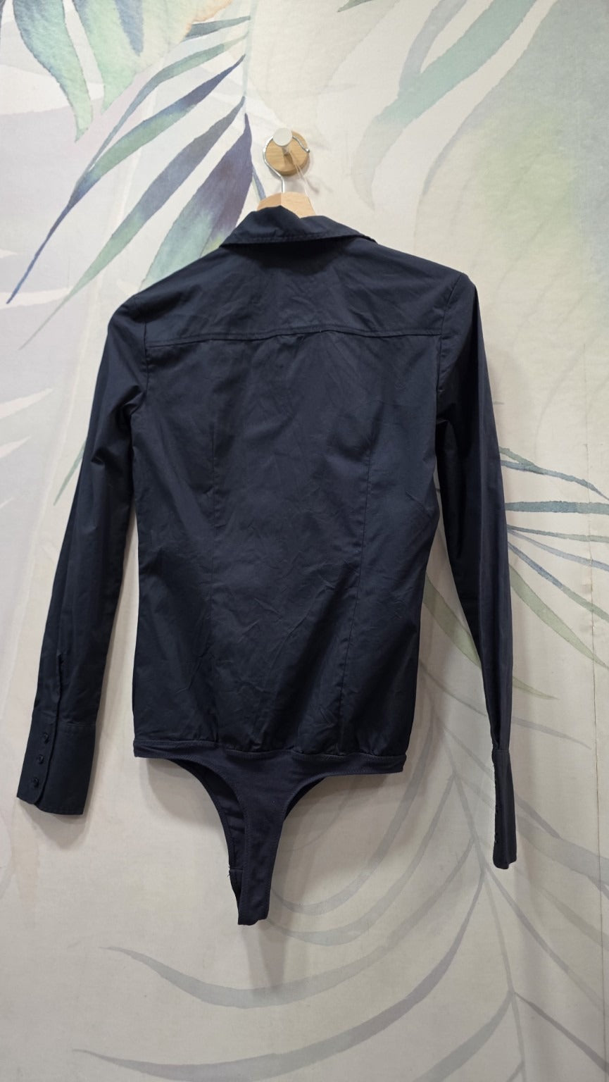 Sisley camicia body blu navy taglia XS, retro originale