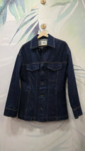 Giacca ZARA in denim blu scuro XS, vista frontale intera