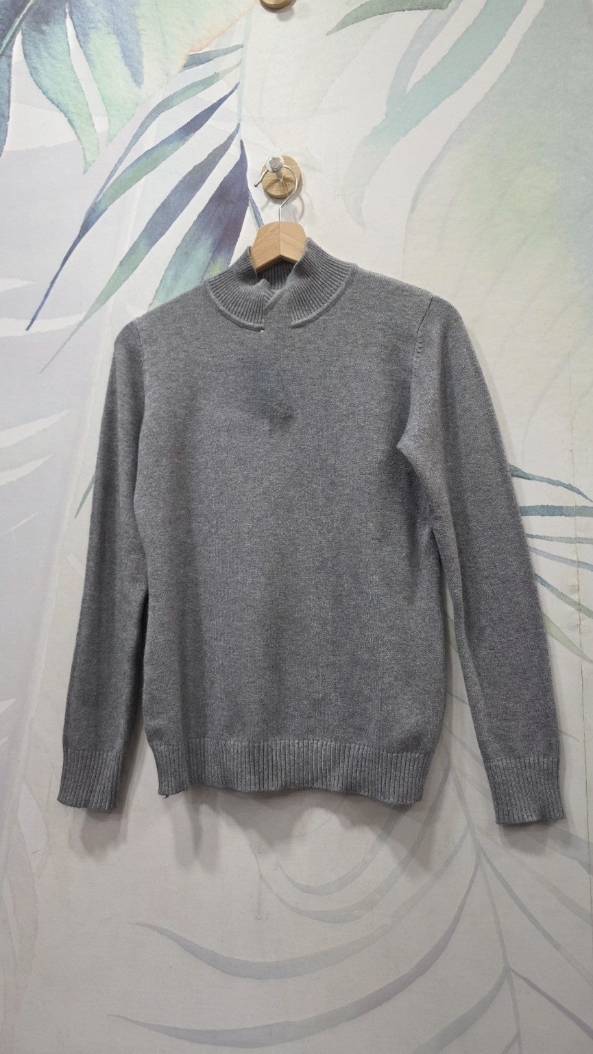 Maglioncino ZUIKI grigio melange taglia M/L, vista frontale del capo intero